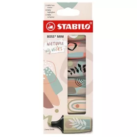   Szövegkiemelő Stabilo Boss Mini Naturevibes 6 db-os klt.(sárzöld, földzöld, sötétbarna, vörösbarna, bőrszín, melegszürke