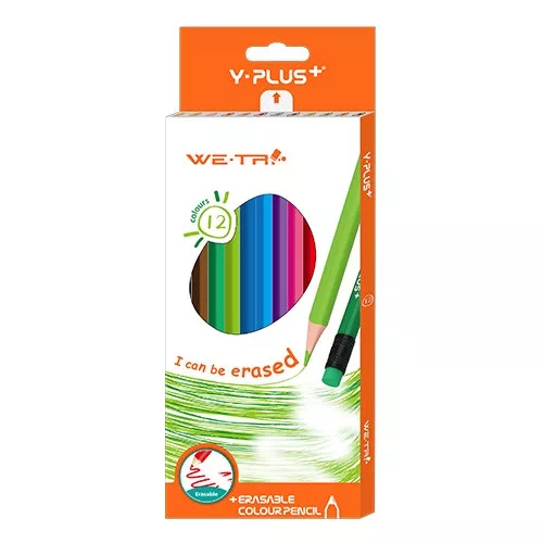 Színes ceruza  Y-Plus+ We-Tri 12 db-os klt. háromszögletű radíros