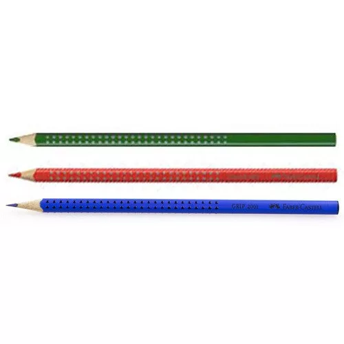 Színes ceruza Faber-Castell Grip 2001 3 db-os klt. (piros-kék-zöld)