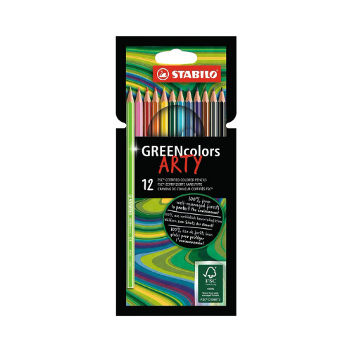 Színes ceruza Stabilo Greencolors Arty 12 db-os klt.
