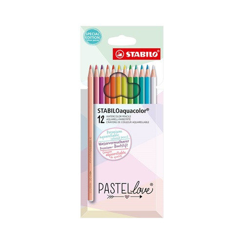 Színes ceruza Stabilo Aquacolor Pastellove 12 db-os klt.