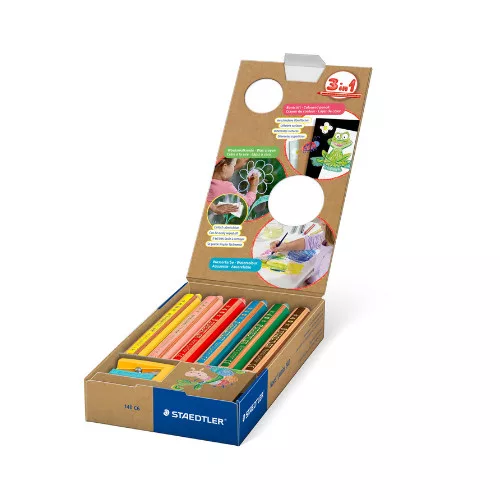Színes marokceruza Staedtler Noris 6 db-os klt. 3 az 1-ben