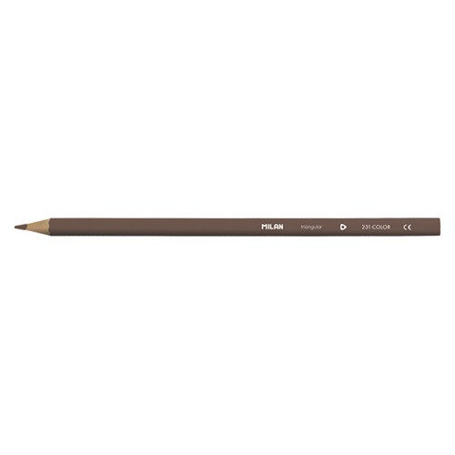 Színes ceruza Milan háromszögletű vékony barna