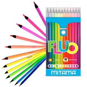   Színes ceruza Mitama Fluo 12 db-os klt. kerek, újrahasznosított