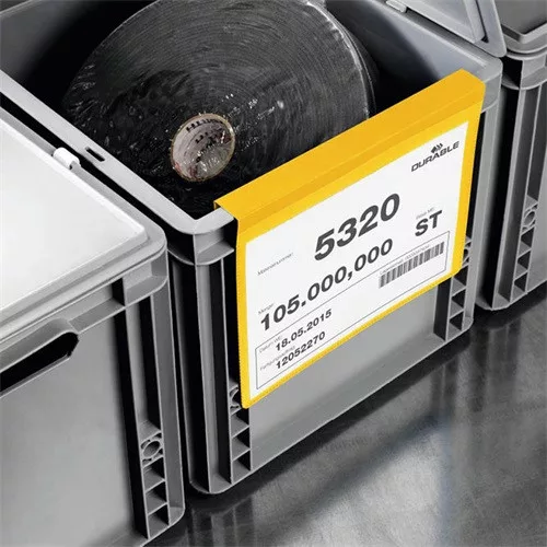 Logisztikai zseb Durable A/4 fekvő sárga 50 db/csomag