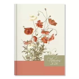 Határidőnapló Period Flowers A/5 napi Beige papír 2026