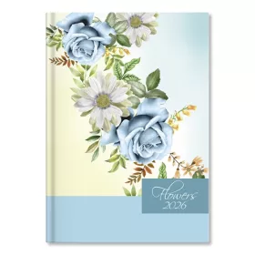 Határidőnapló Period Flowers A/5 napi Blue papír 2026