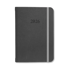 Határidőnapló Period Velour B/5 heti gumis Antracit 2026