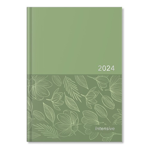 Határidőnapló Period Intensive A/5 napi zöld lakk papír 2024