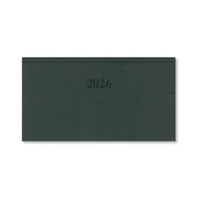   Határidőnapló Period Standard Zsebnaptár fekvő zöld műbőr 2026