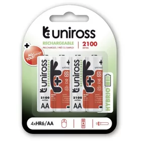   Elem Uniross 1,2V 2100mAh Ni-MH HYBRIO akkumulátor AA ceruza 4 db/csomag