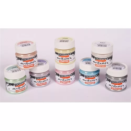 Kreatív akrilfesték Pentart gyöngyház 50 ml ezüst