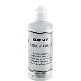 Kreatív üvegmatrica festék Stanger 80 ml metálezüst