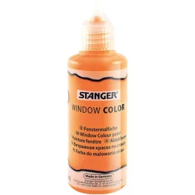   Kreatív üvegmatrica festék Stanger 80 ml neon narancssárga