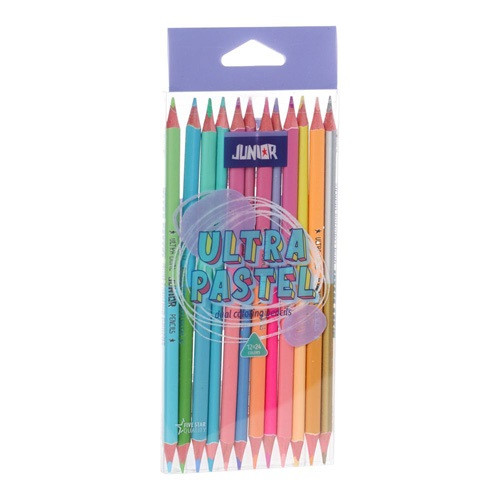Színes ceruzák Junior pasztell Ultra dual háromszög alakú, 12 darabos