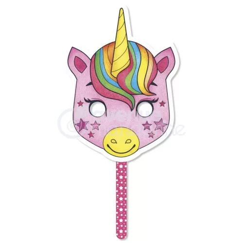 Kreatív színező Avenue Mandarine Graffy álarc pálcikával Unikornis