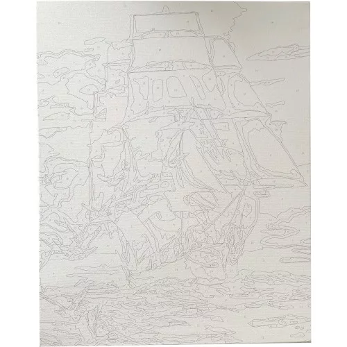 Kreatív kifestő klt. Centrum számozott, 40x50 cm, Vitorlás a tengeren