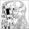 Kreatív színezőfüzet Gustav Klimt 4 motívum, összecsukható