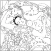 Kreatív színezőfüzet Gustav Klimt 4 motívum, összecsukható