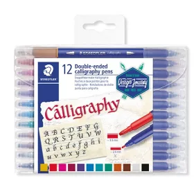   Művészeti marker Staedtler Design Journey kétvégű kalligrafikus 12 db-os bliszteres