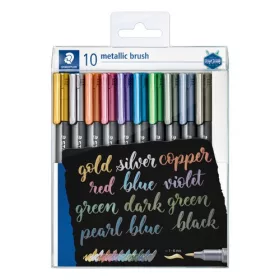   Művészeti ecsetfilc Staedtler Design Journey metálszínű 10 db-os klt.