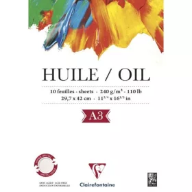   Művészeti rajztömb Clairefontaine Oil A/3 10 lap 240g olajfestékhez