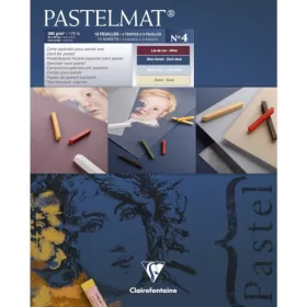   Művészeti rajztömb Clairefontaine Pastelmat n°4 24x30 cm 12 lap 360g vegyes színek