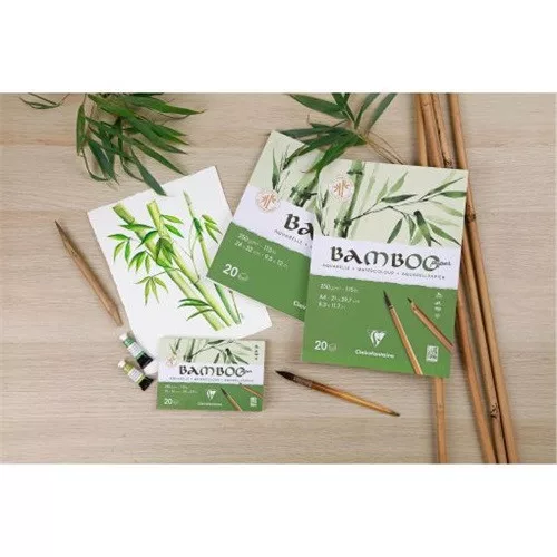 Művészeti rajztömb Clairefontaine Bamboo A/4 20 lap 250g álló akvarell technikához