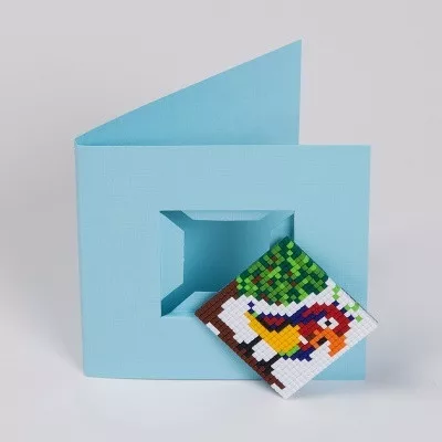 Díszkártya rózsaszín Pixelhobby