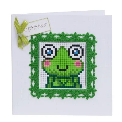 Díszkártya rózsaszín Pixelhobby