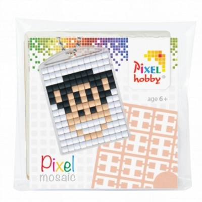 Pixelhobby  23005 Kulcstartó szett (kulcstartó alaplap + 3 szín) majom