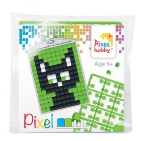 Pixelhobby  23037 Kulcstartó szett fekete macska