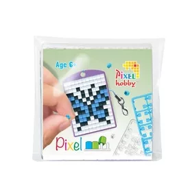   Pixelhobby  23122 Kulcstartó szett (kulcstartó alaplap + 3 szín) kék pillangó