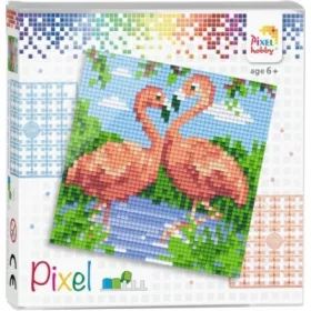 Pixelhobby  44002 Pixel 4 Alaplapos szett - Flamingók