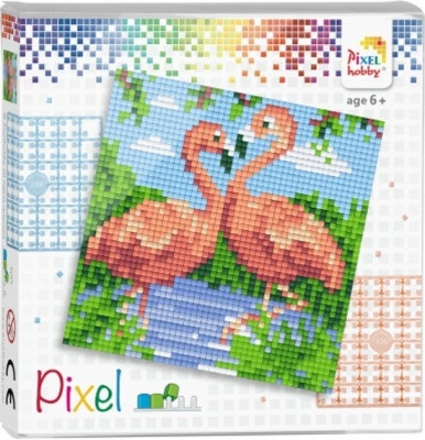 Pixelhobby  44002 Pixel 4 Alaplapos szett - Flamingók