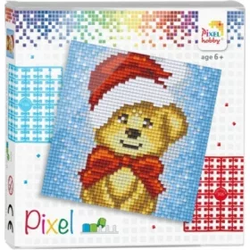 Pixel 4 Alaplapos szett - Mikulás maci