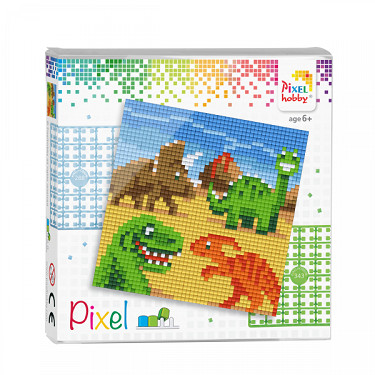 Pixelhobby  44019 Pixel 4 Alaplapos szett - Dínók
