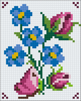 Pixelhobby  801079 Virág kreatív szett (10,1x12,7cm)