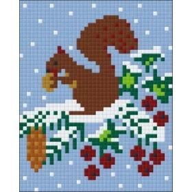 Téli Mókus (10,1x12,7cm) Pixelhobby