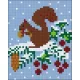 Téli Mókus (10,1x12,7cm) Pixelhobby