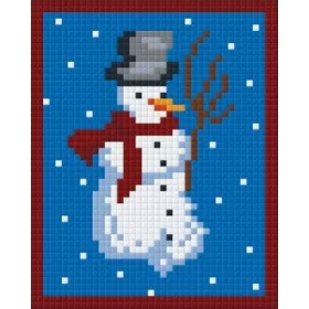 Hóember 2 (10,1x12,7cm) Pixelhobby