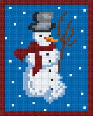 Hóember 2 (10,1x12,7cm) Pixelhobby