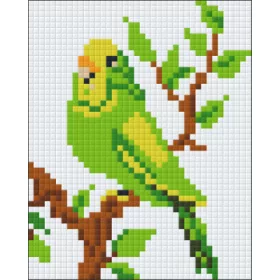 Pixelhobby  801100 Zöld papagáj (10,1x12,7cm)
