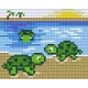 Pixelhobby  801214 Teknősők kreatív szett 10,x12,7cm 1 alaplapos