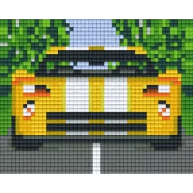   Pixelhobby  801229 Sárga autó szett 12,7x10,2cm 1 alaplapos