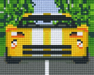 Pixelhobby  801229 Sárga autó szett 12,7x10,2cm 1 alaplapos