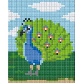   Pixelhobby  801252 Páva kreatív szett 10,x12,7cm 1 alaplapos