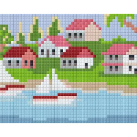   Pixelhobby  801253 Falu kreatív szett 10,x12,7cm 1 alaplapos