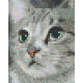   Pixelhobby  801326 Szürke cica kreatív szett 10,x12,7cm 1 alaplapos