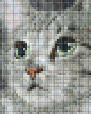 Pixelhobby  801326 Szürke cica kreatív szett 10,x12,7cm 1 alaplapos